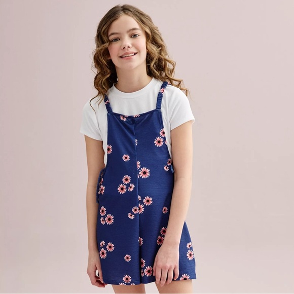 Speechless Other - Girl’s Floral Blue Romper
